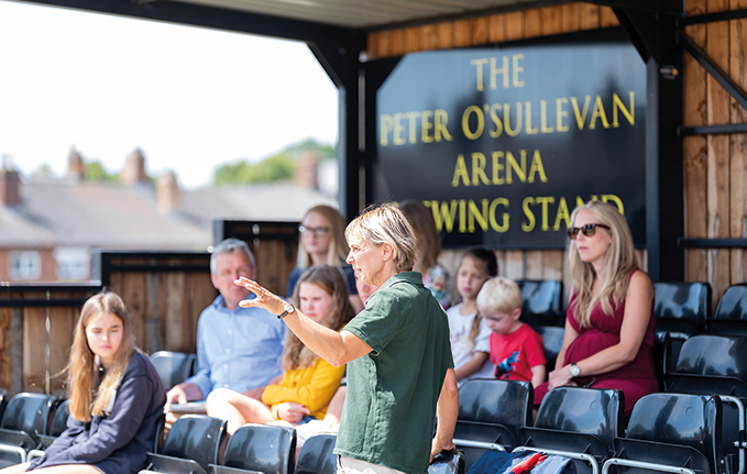 Visitors at the National Horseracing Museum at the Peter O'Sullevan Arena