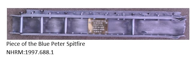 Image showing a piece of the Blue Peter spitfire