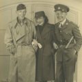 Thumbnail of a photo showing Fred Astaire, his sister Adele and Jack Leach just after the end of WWII