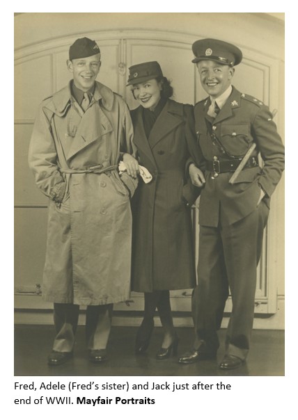 Picture showing Fred Astaire, his sister Adele and Jack Leach just after the end of WWII