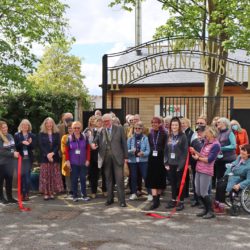 Volunteers gathered at the National Horseracing Museum