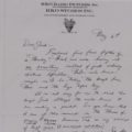 Letter from Fred Astaire to Jack Leach talking about money