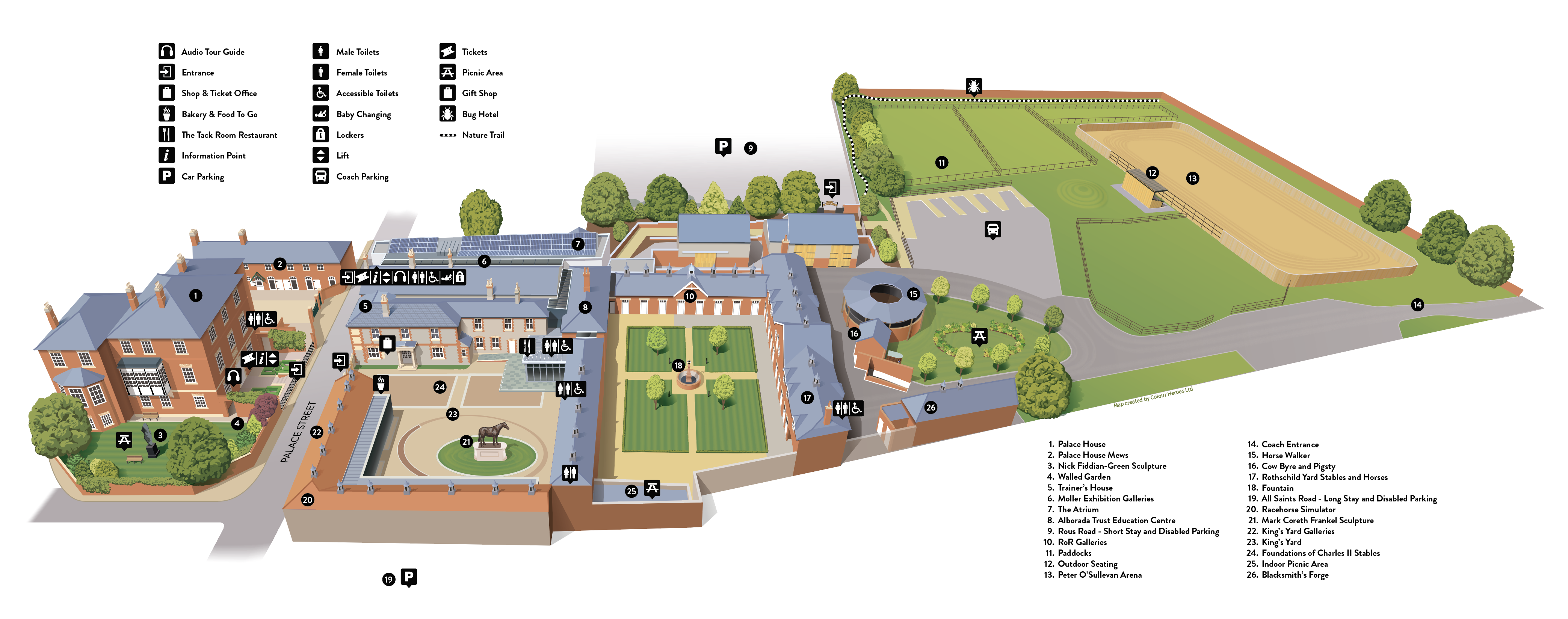 National Horseracing Museum Site Map with Key