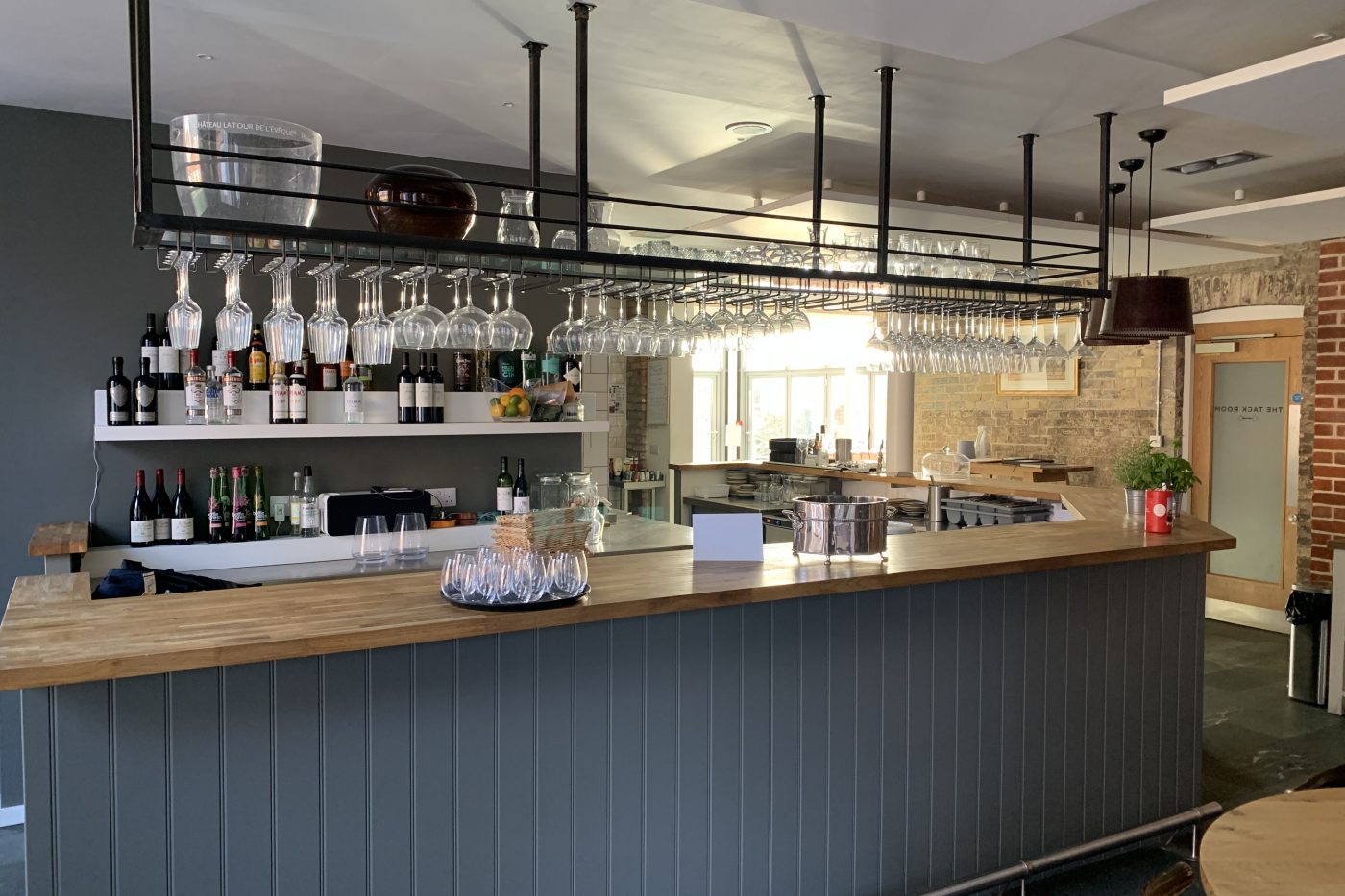 Tack Room restaurant and inside bar area at the National Horseracing Museum