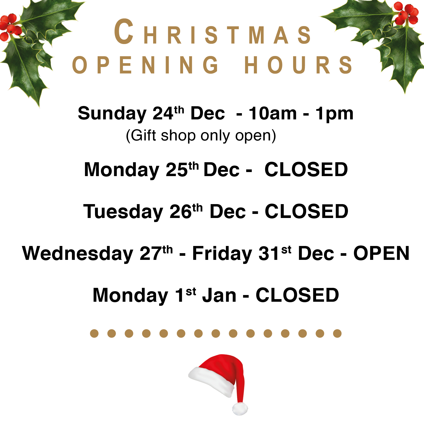 Christmas Opening Hours National Horseracing Museum