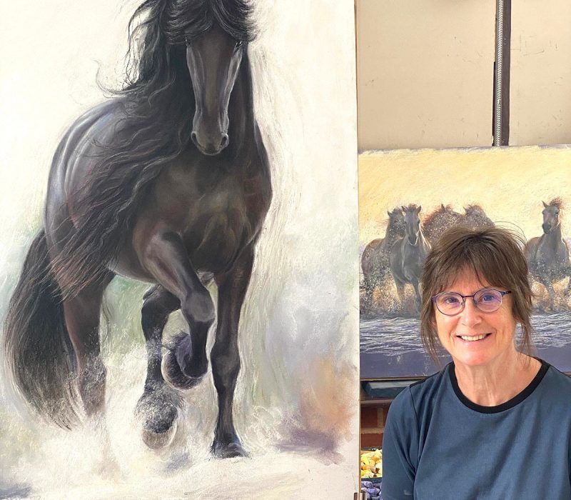 Equestrian Pastel Painting Demonstrations by Rebecca de Mendonca SEA